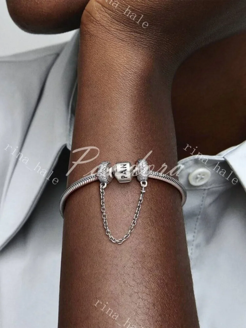 Pandora Sparkling Pavé Safety Chain Charm